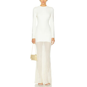 SER.O.YA White Long Sleeve Dress